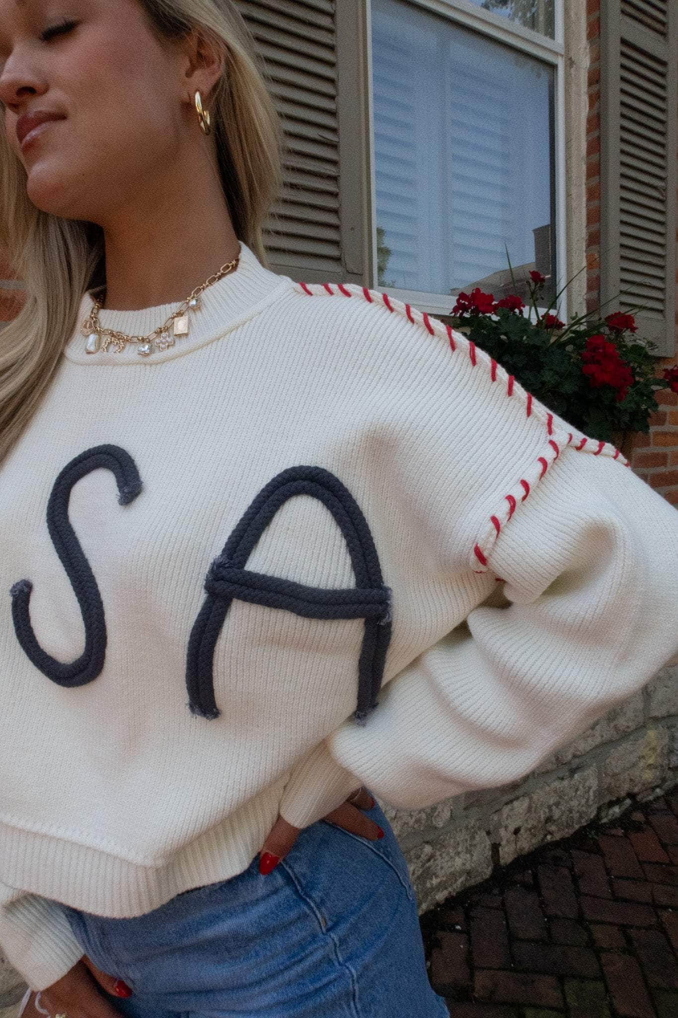 USA Stitched Sweater