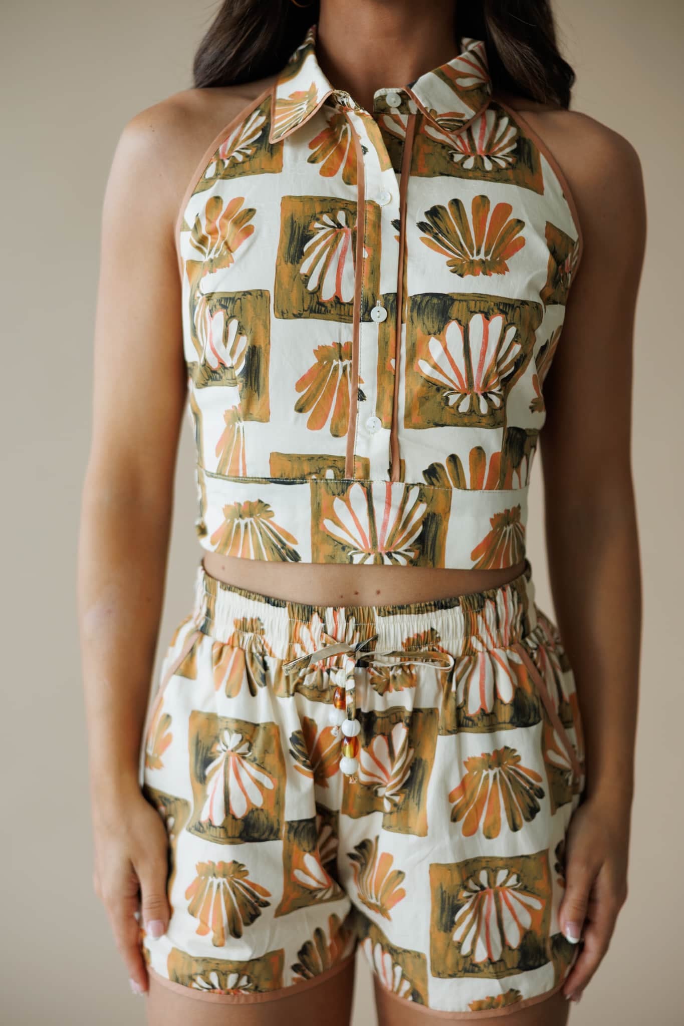 The Seashell Social Halter Top
