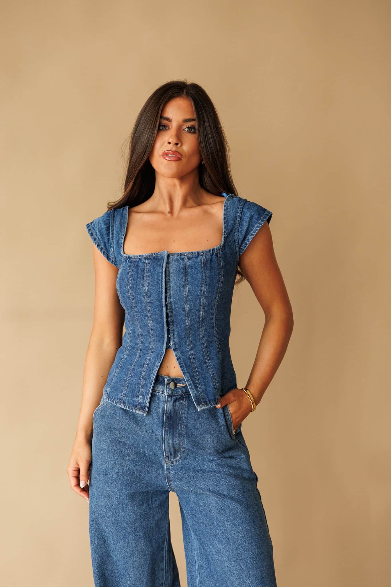 The Downtown Denim Top