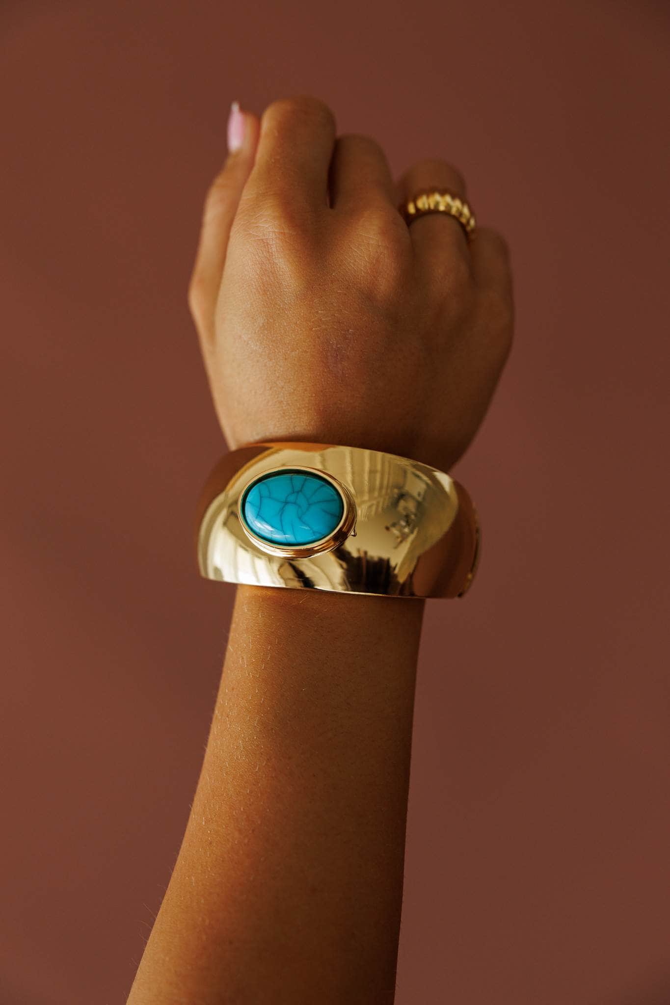 Turquoise Echo Bangle Bracelet