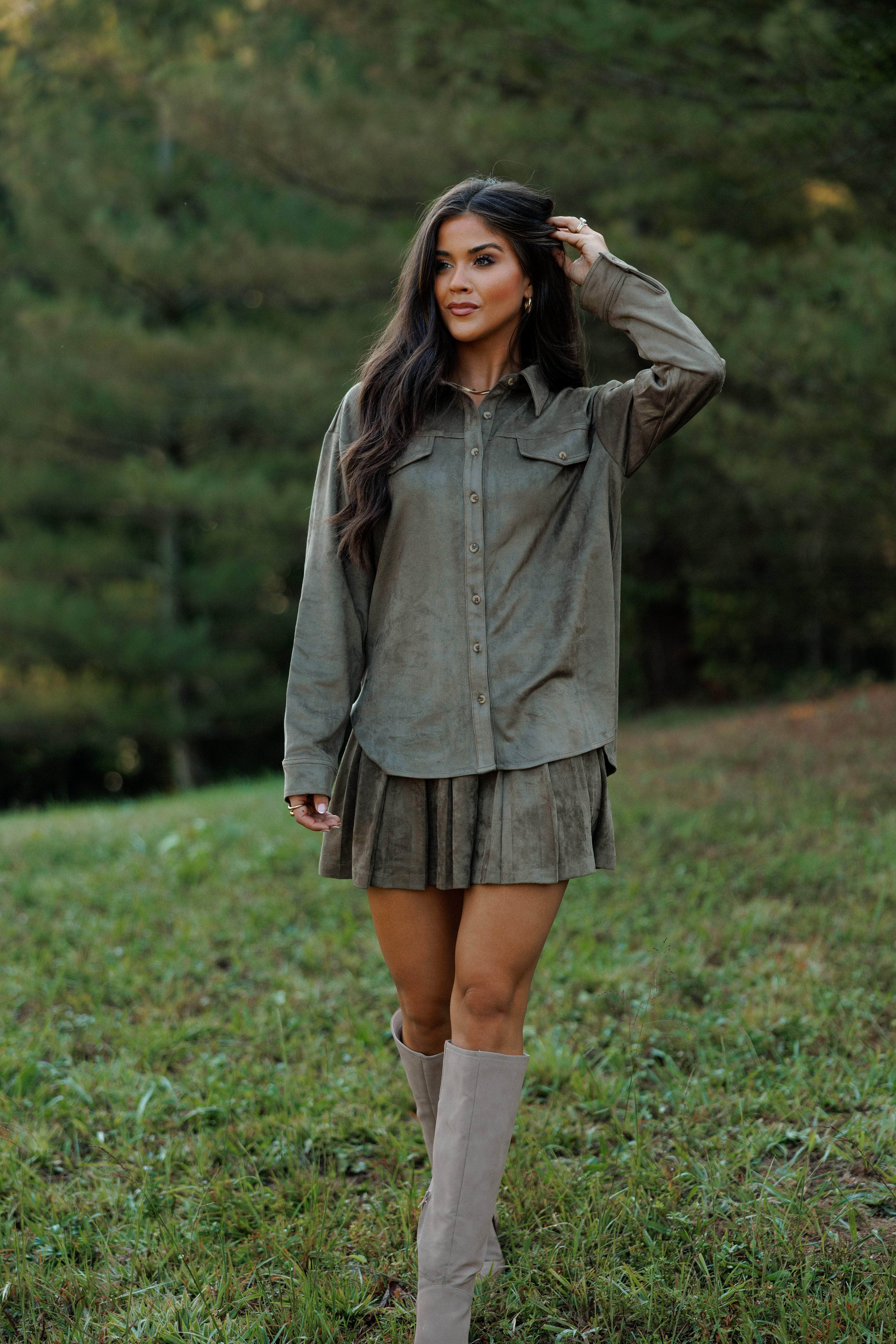 Valley Suede Button Up Shacket