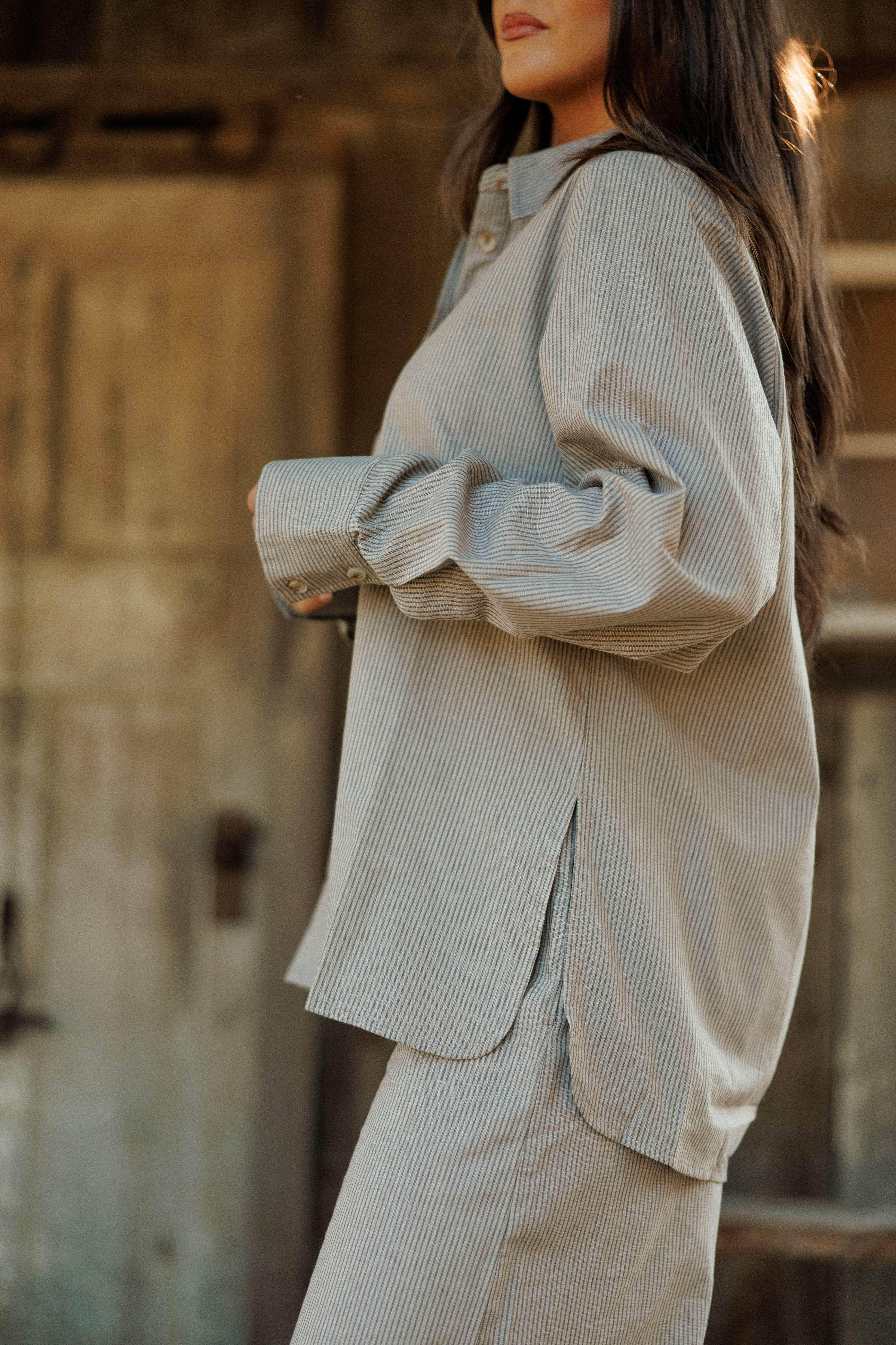 Second Cup Striped Shirt