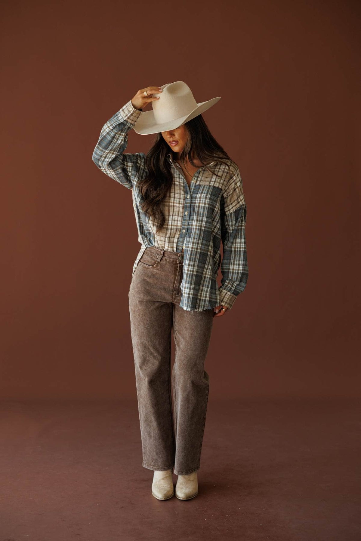 Cabin Checkout Plaid Top