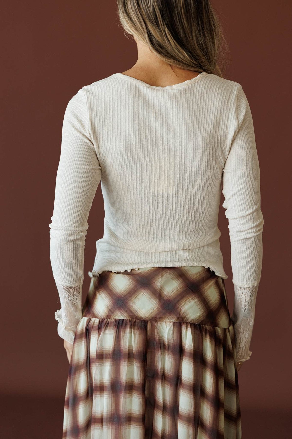 Knit Lace Mixed Top