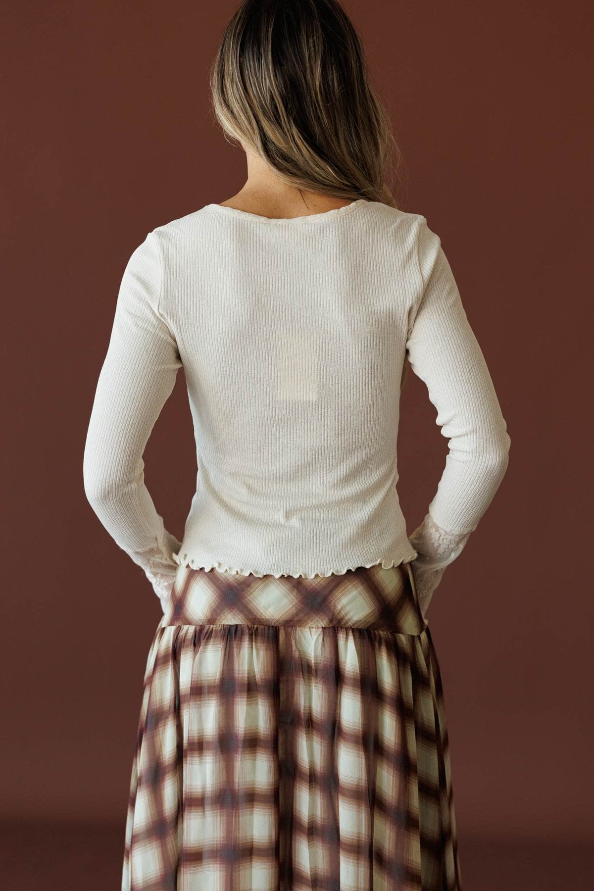 Knit Lace Mixed Top
