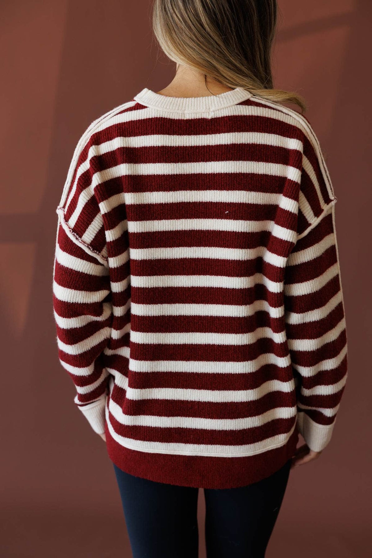 Burgundy pullover sweater