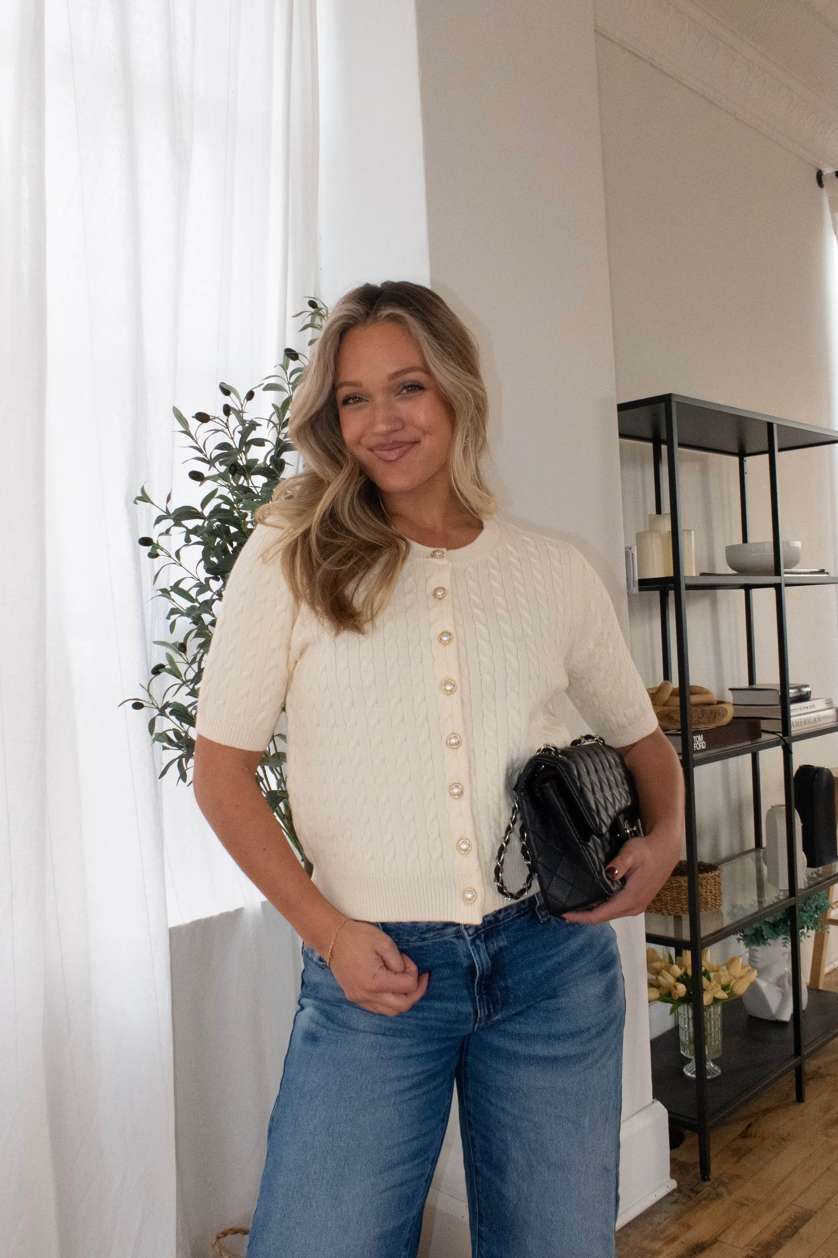Cable Knit Cardigan Top