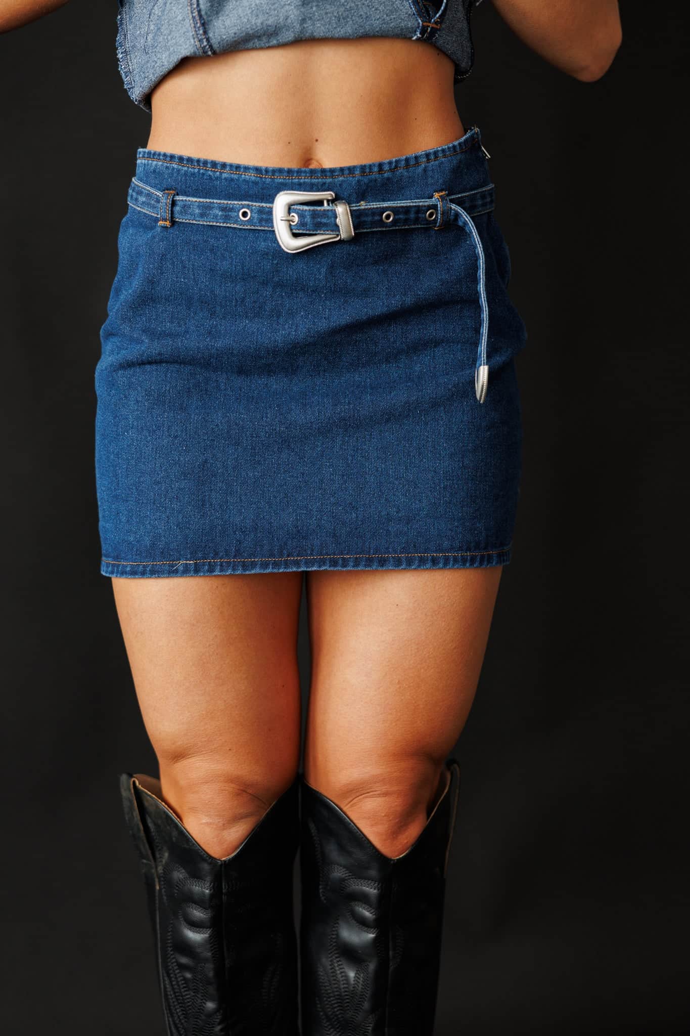 Western Lane Denim Skirt