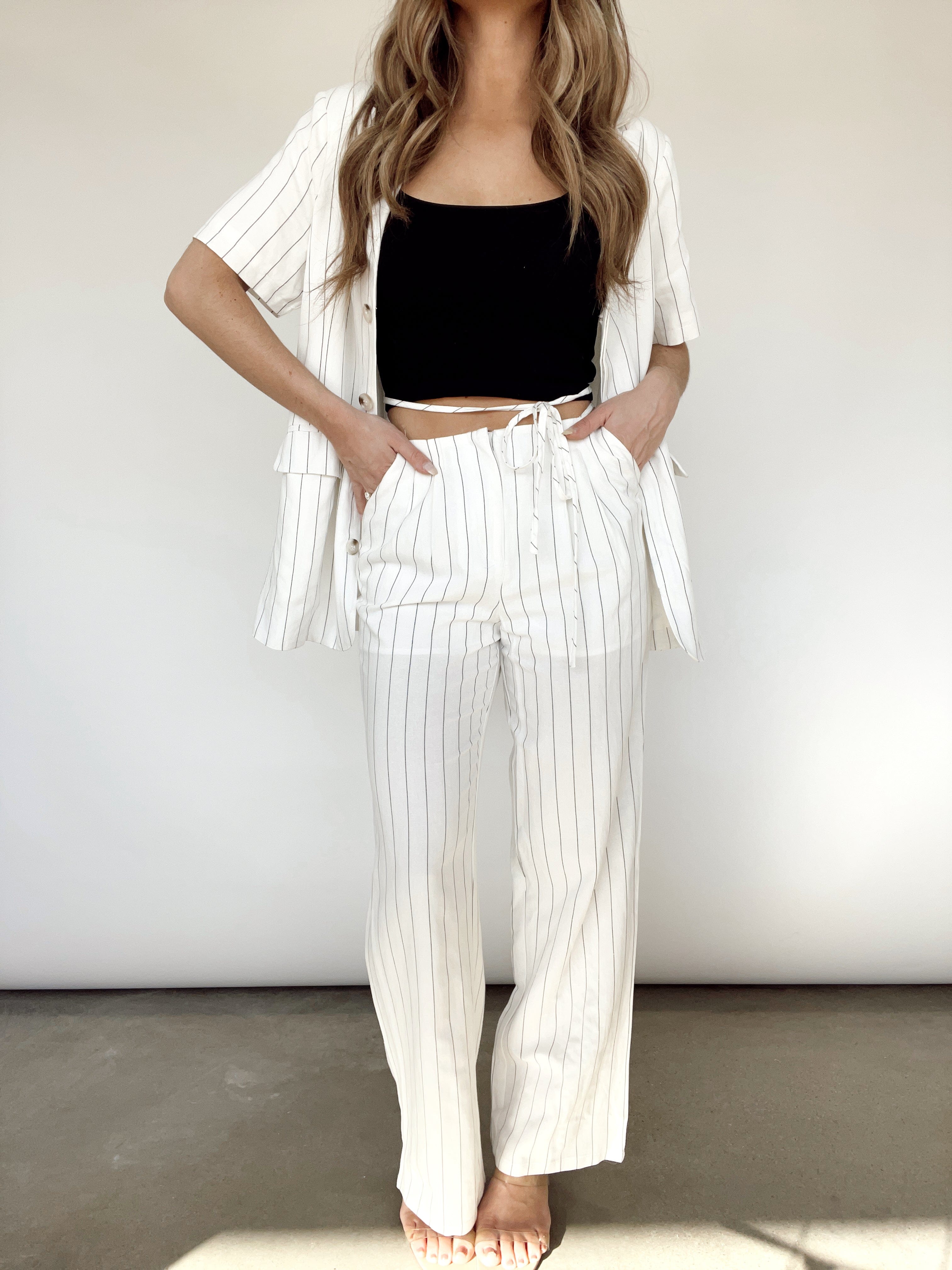 IP2799 - Tie Waist Linen Pants LE LIS
