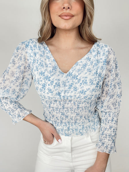 Esme Floral Lace Up Top – Lane 201