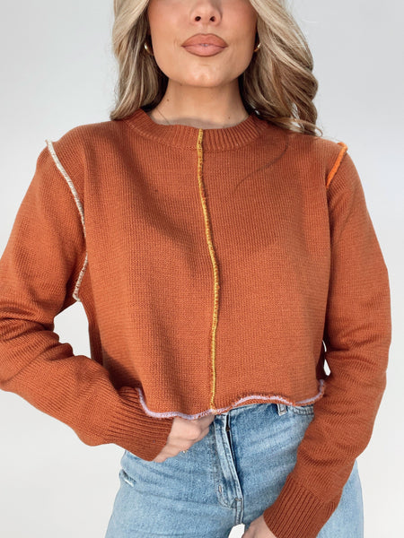 Rust Add Some Color Sweater – Lane 201