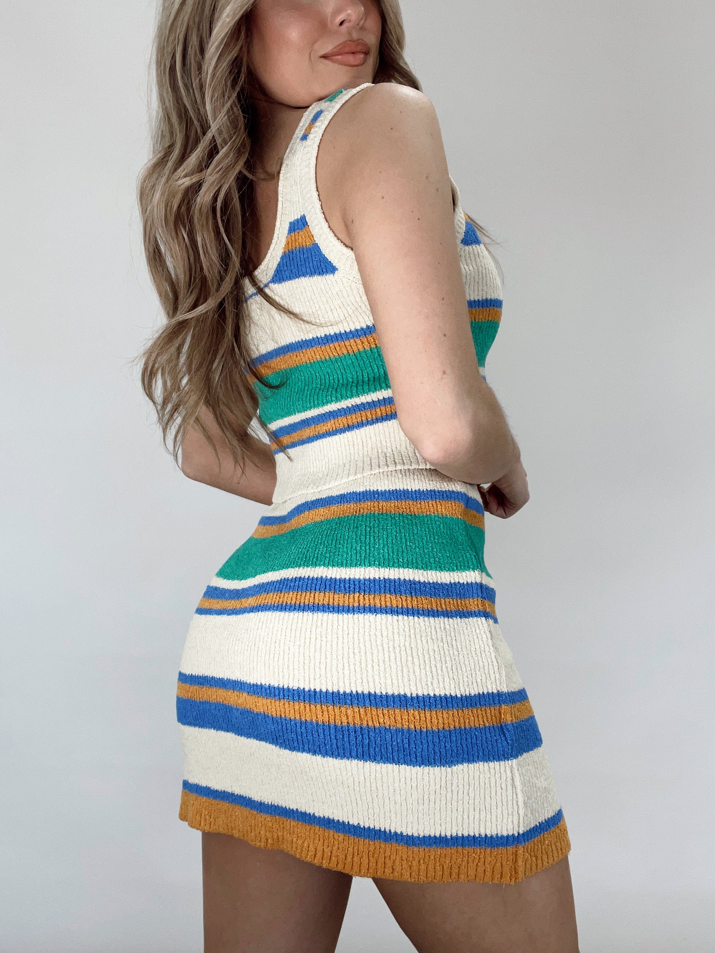 W1187-LANE taupe green skirt by together