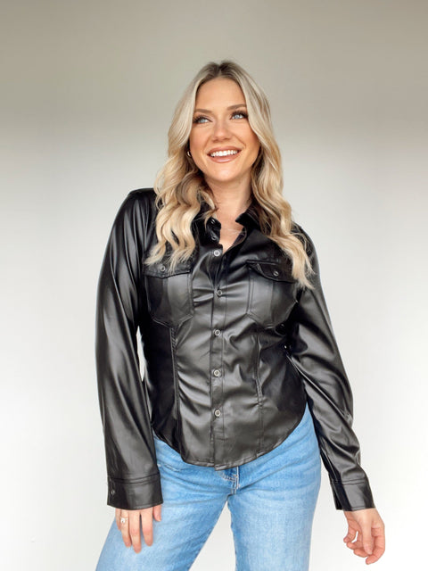 Sleek Button Down Top – Lane 201