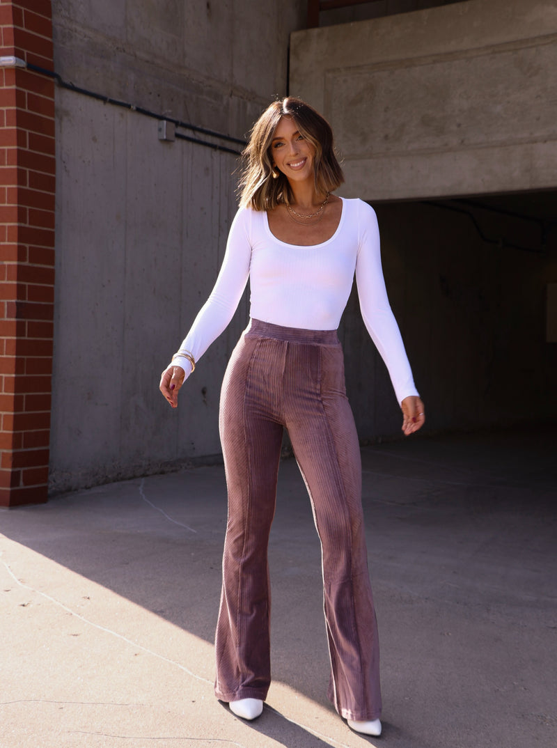 Velour Flare Pants