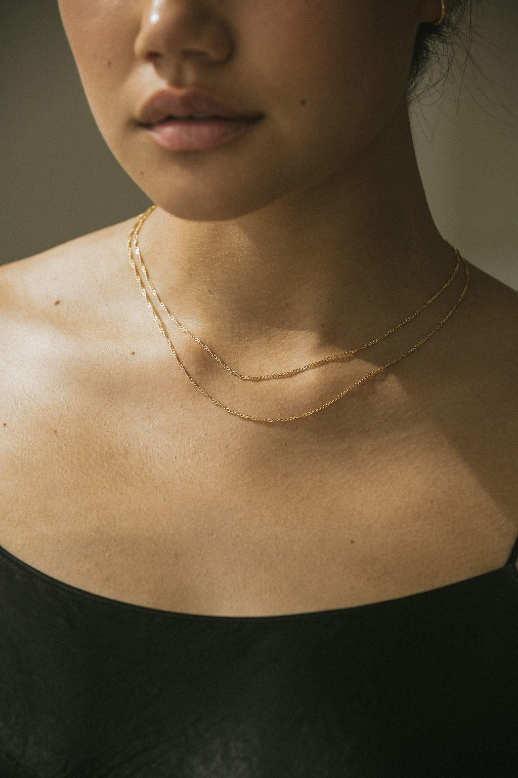 18K Gold Plated Double Layer Necklace by together
