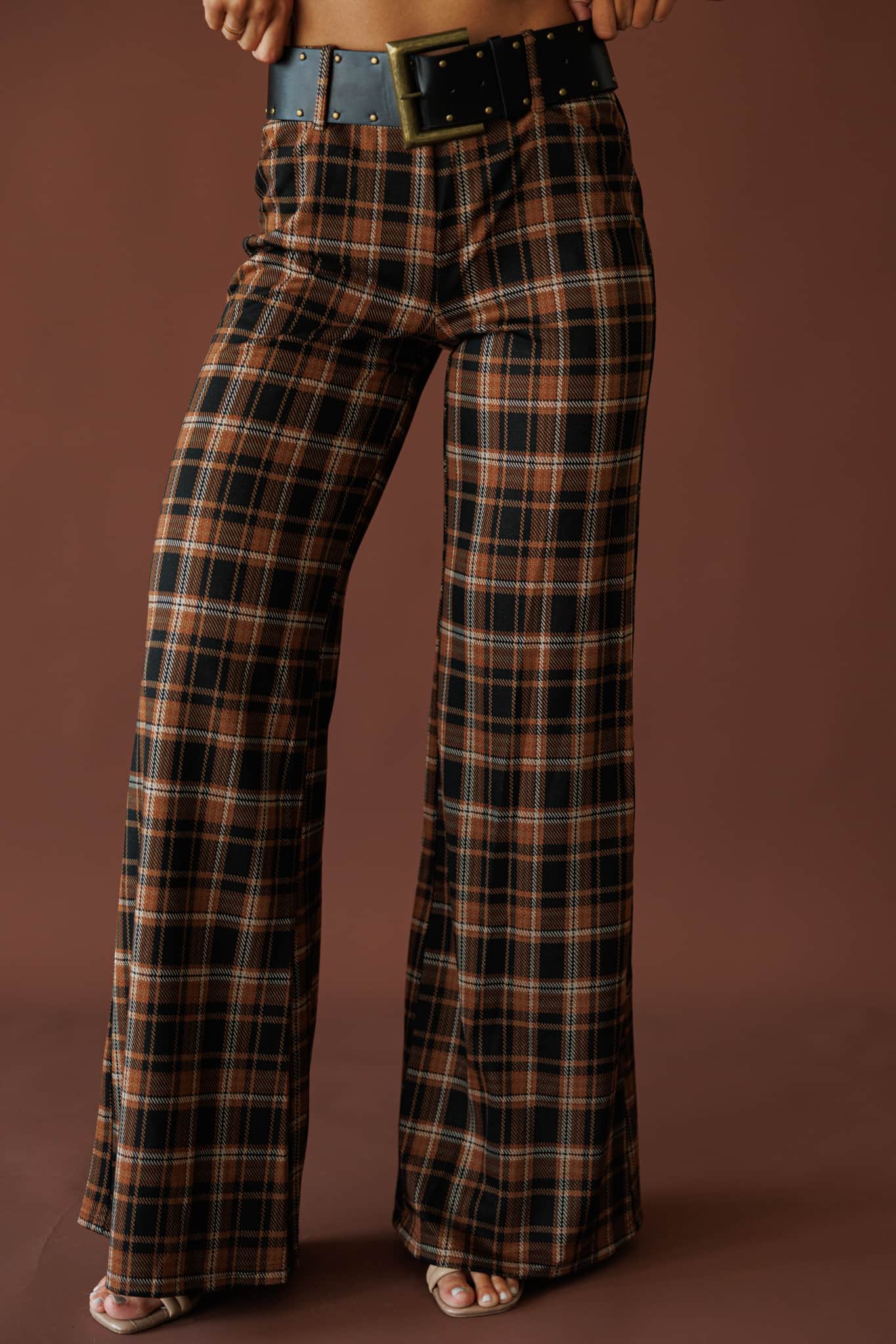 Runaway West Plaid Belted Pants