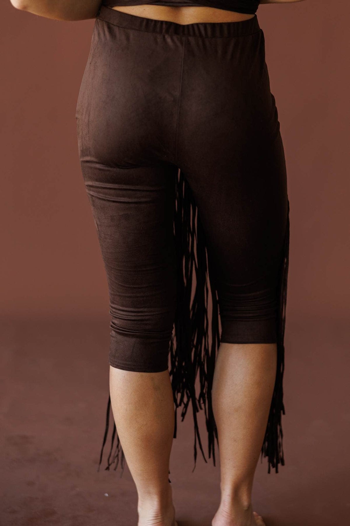 Lariat Fringe Capri Leggings