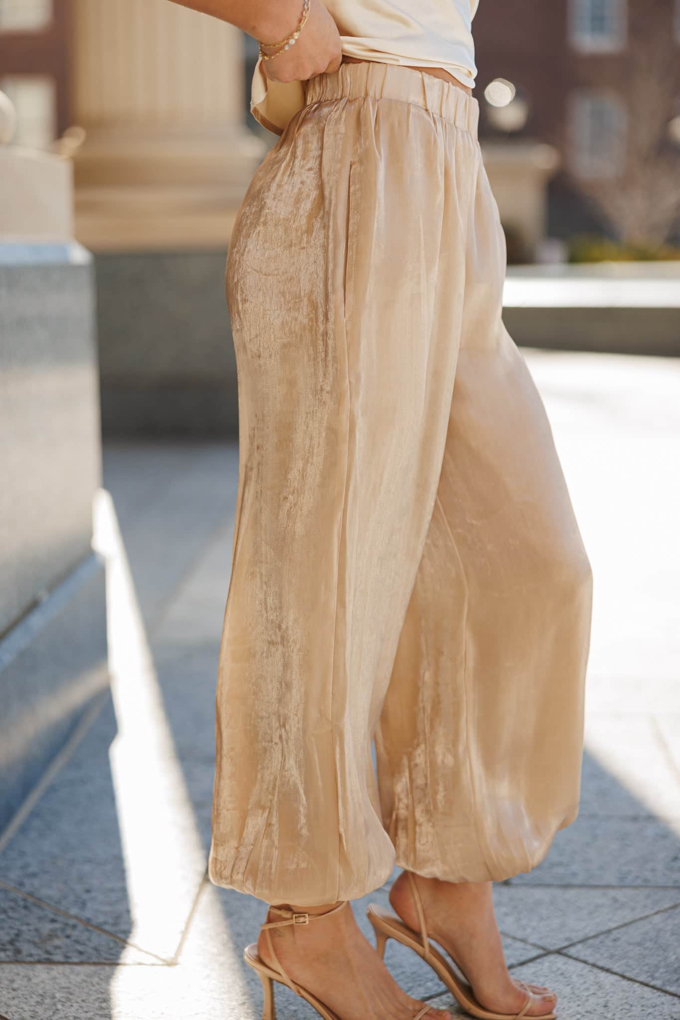 Satin Balloon Harem Pants