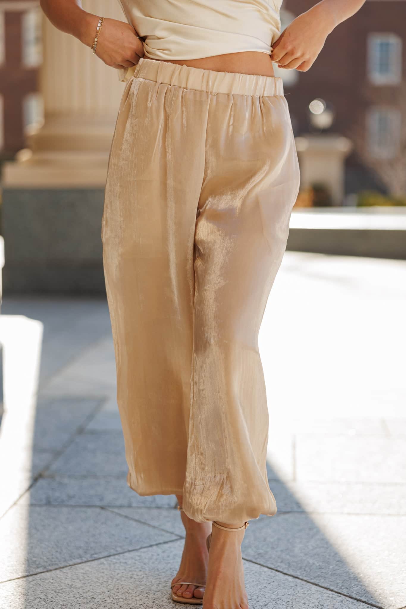Satin Balloon Harem Pants