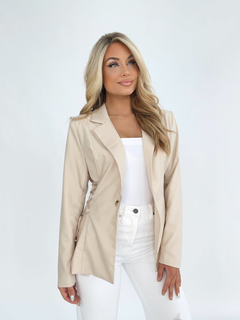 ACJ50416 oversized blazer with side lacing ACOA