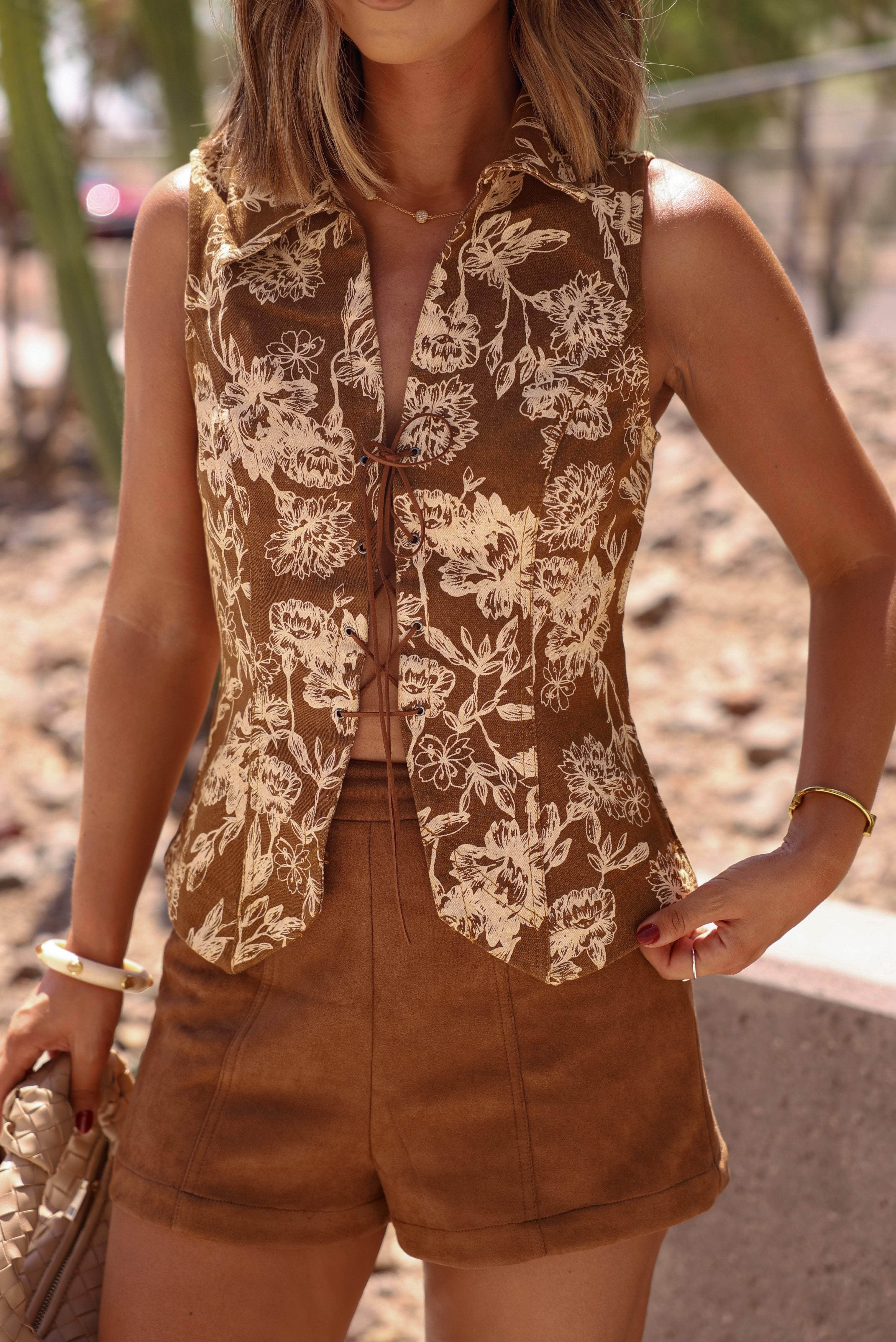 Amber Glen Floral Vest