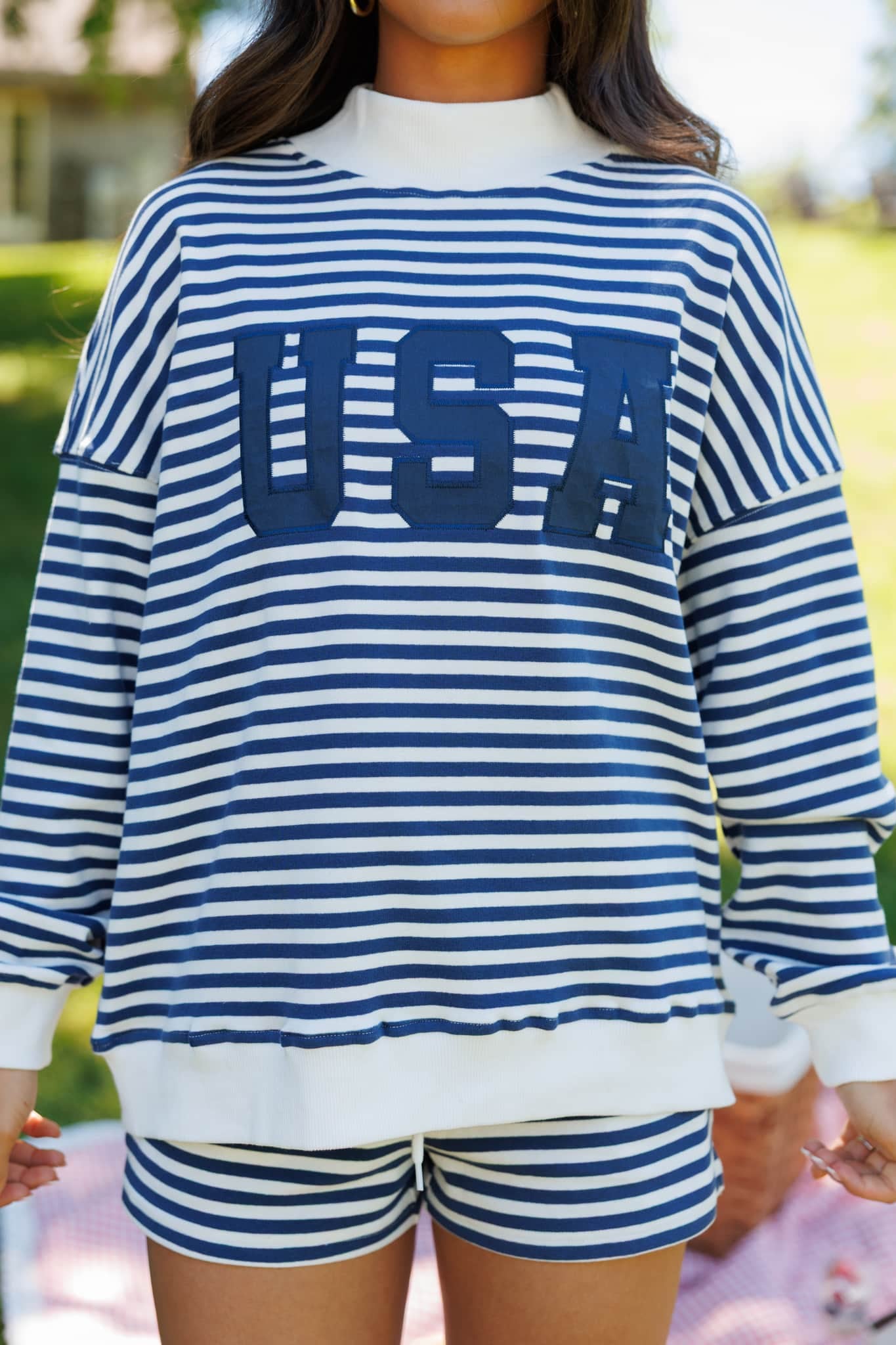 Americana Club Mock Neck Sweatshirt