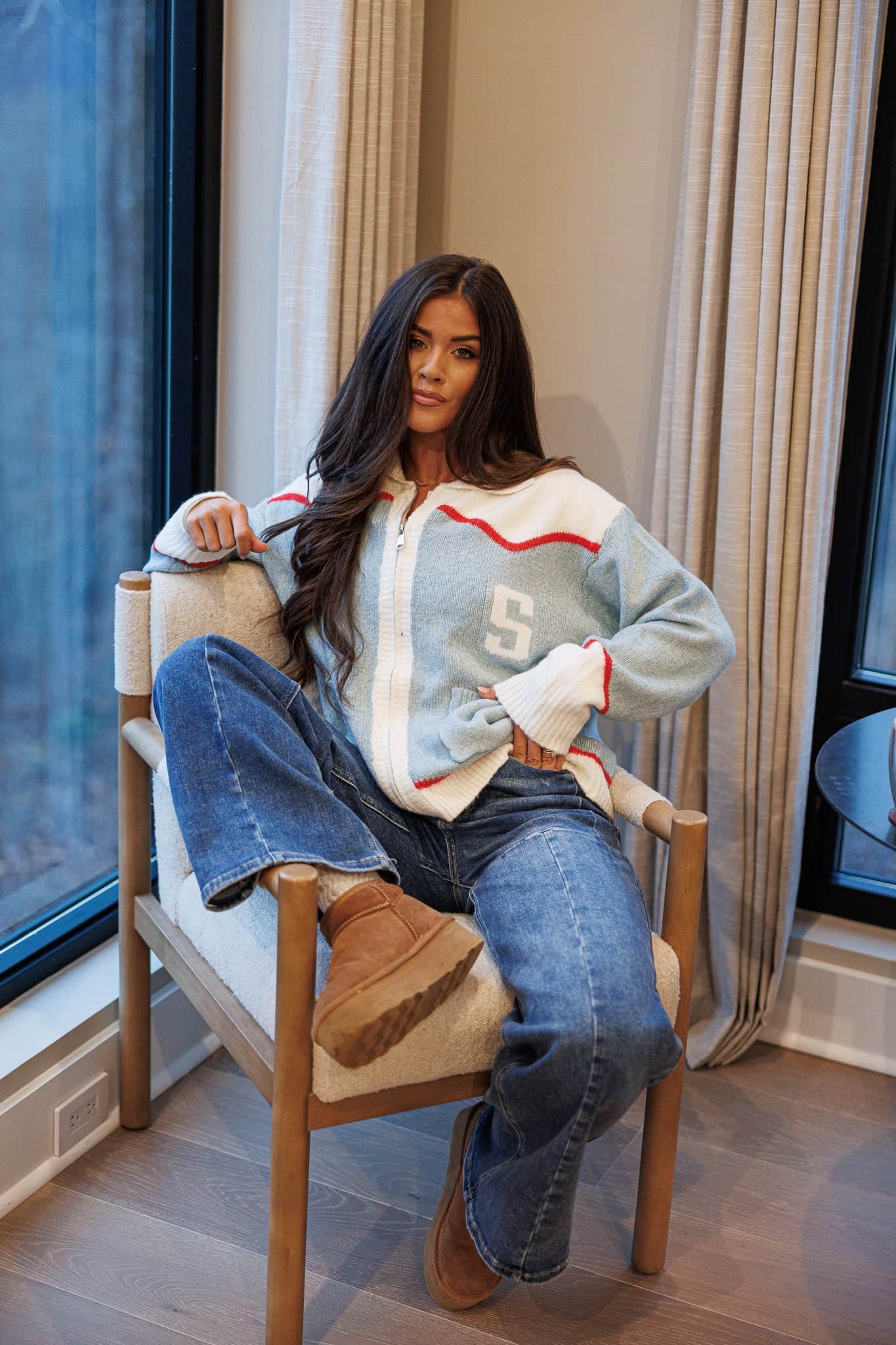 Ski Patch Knit Cardigan