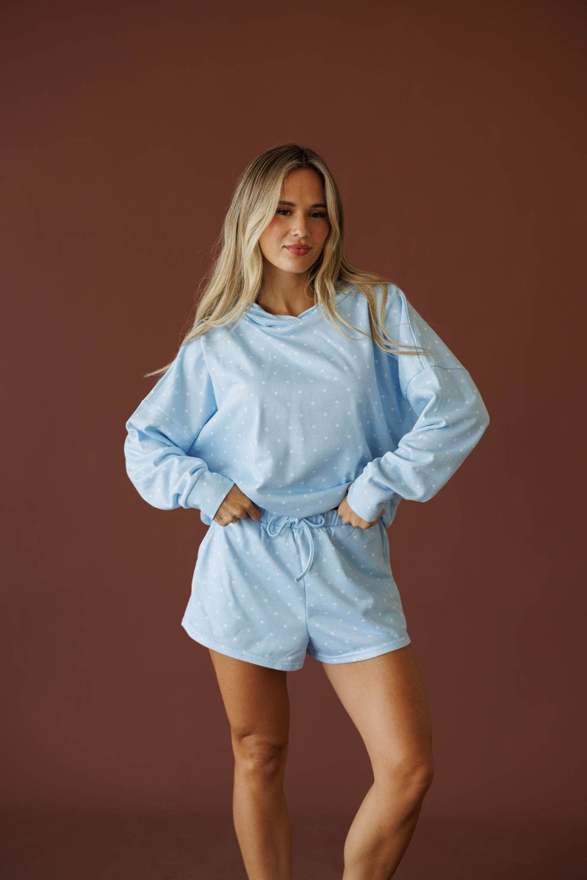 Baby Blue Polkadot Shorts