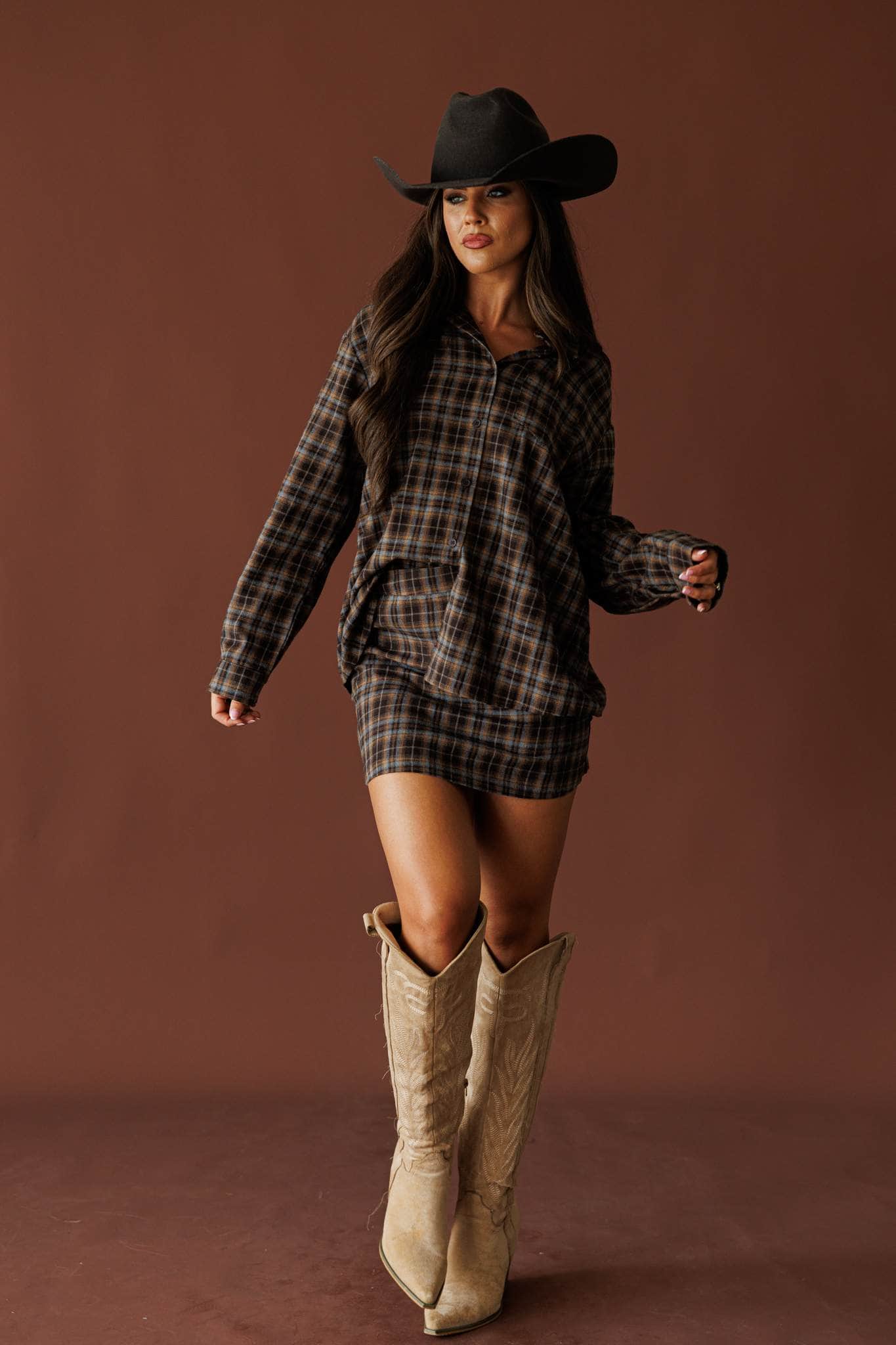 Back Forty Plaid Skirt