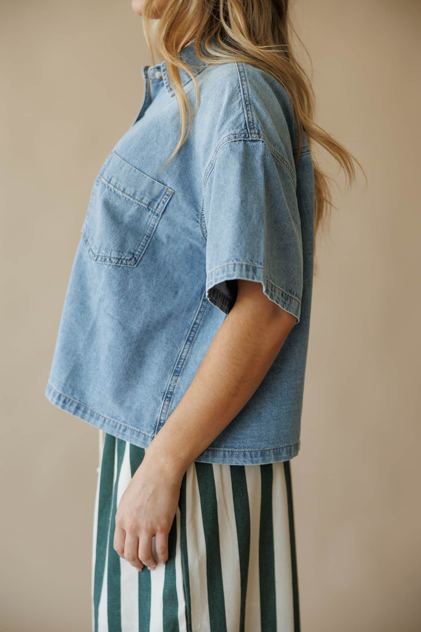 Jordan Denim Shirt Top