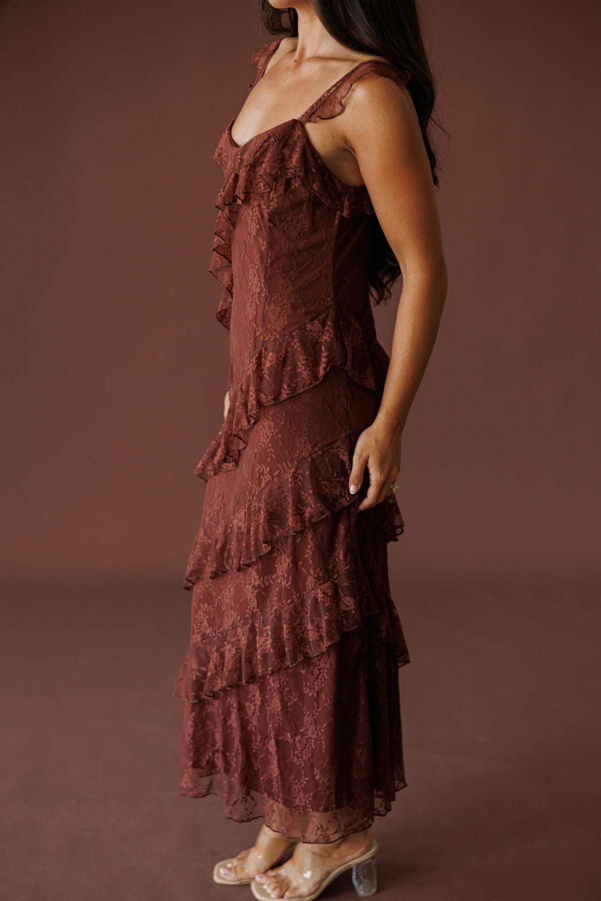 Slow Dance Lace Midi Dress