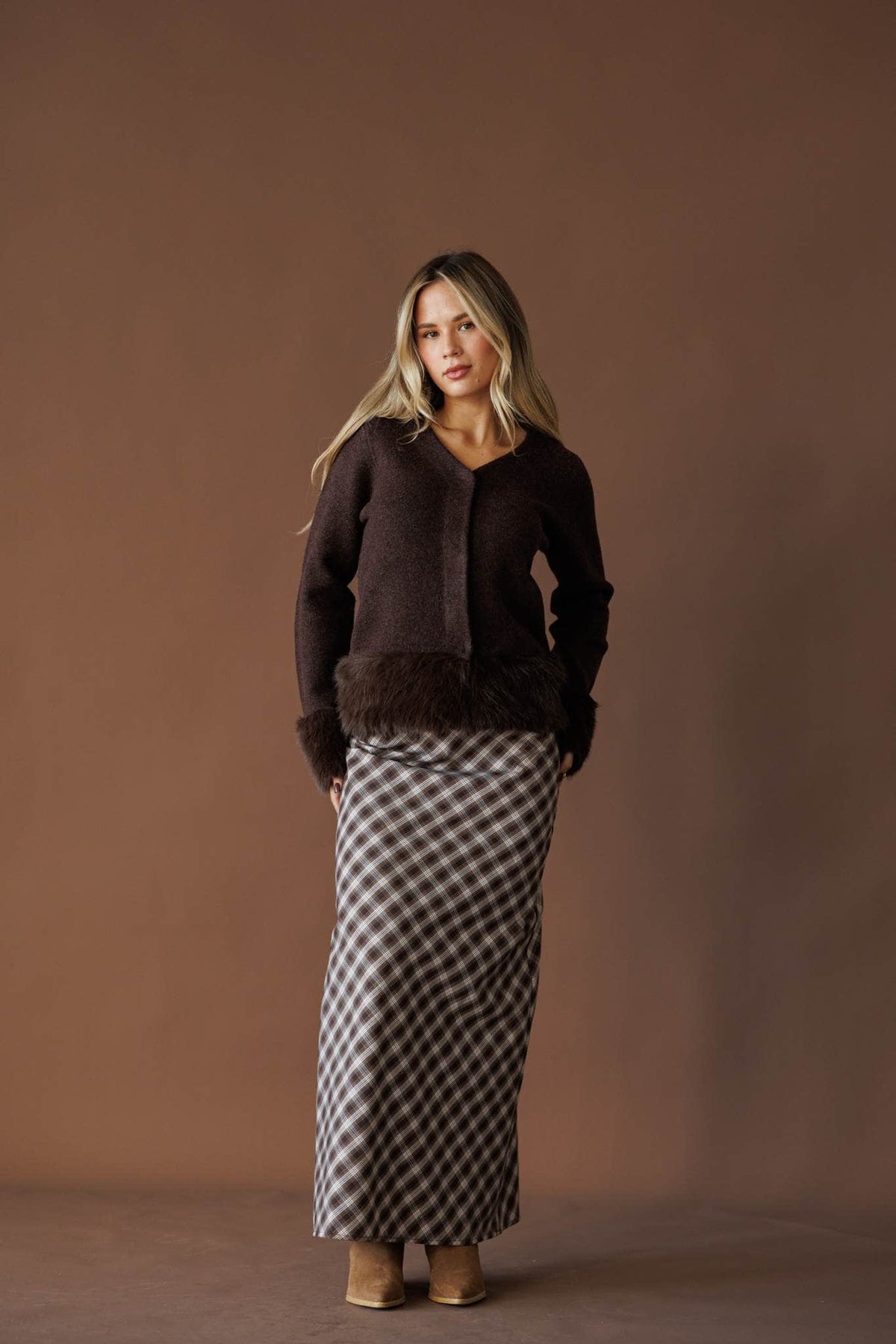 Fur trim jacket