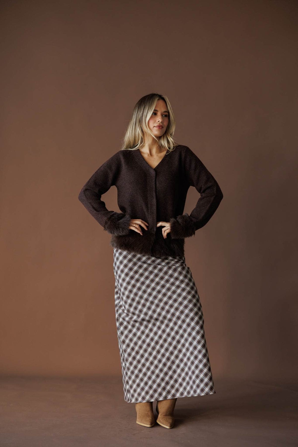 Fur trim jacket