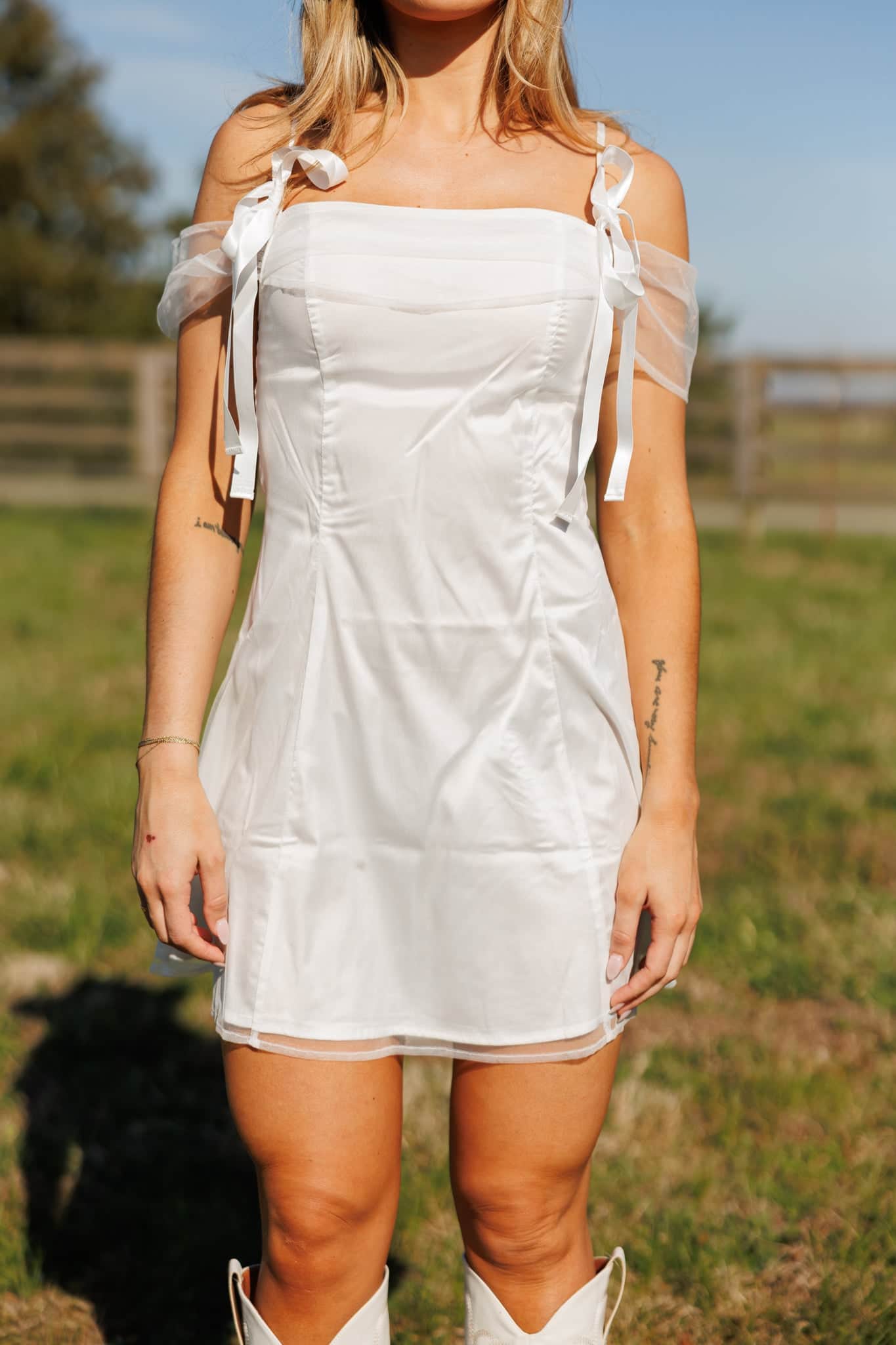 Belle Bow Mini Dress