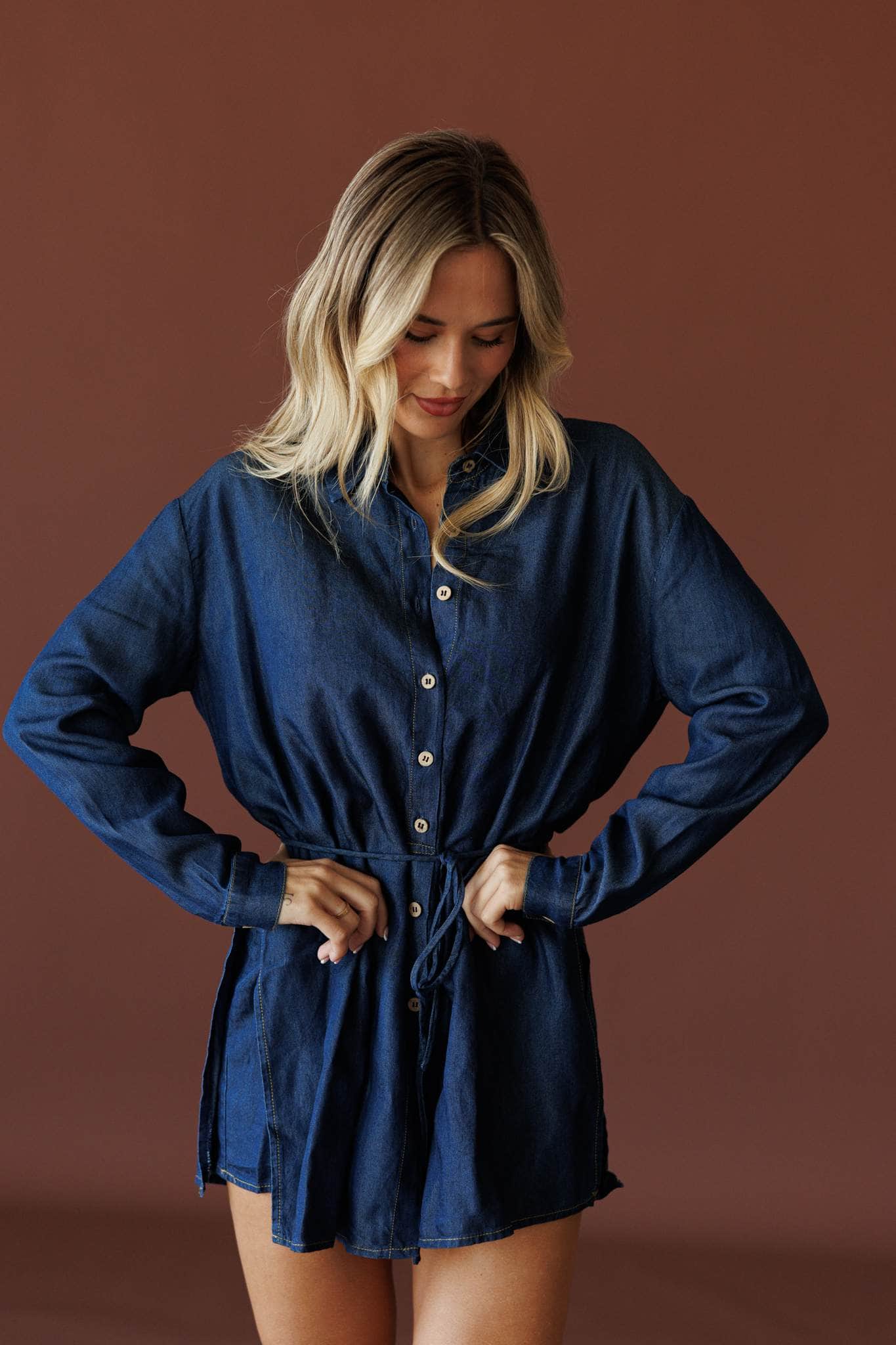 Blue Roan Chambray Romper