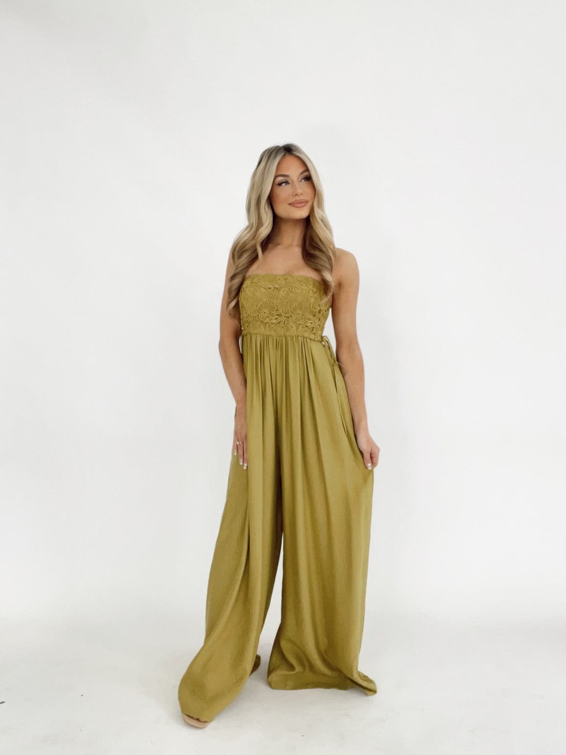 Botanical Bliss Jumpsuit Mustard Seed