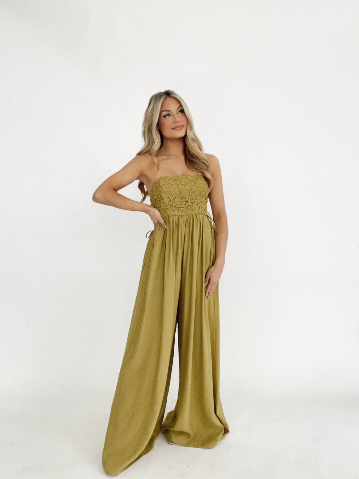 Botanical Bliss Jumpsuit Mustard Seed