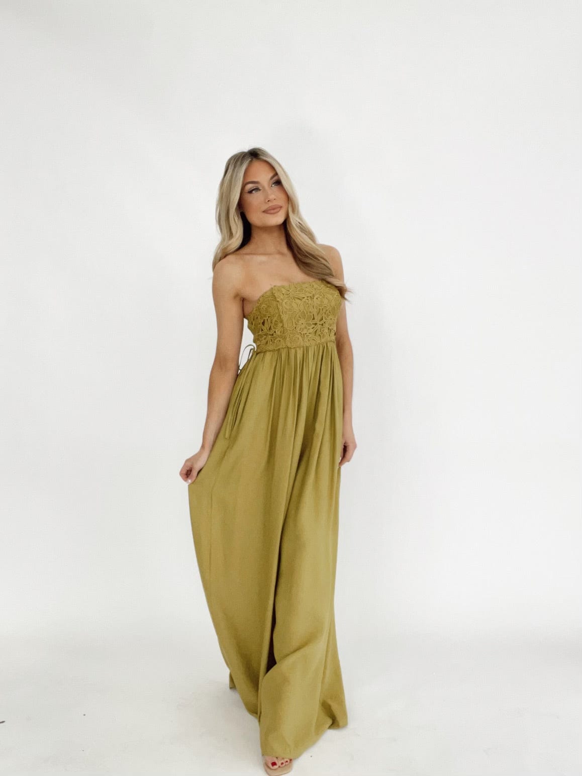 Botanical Bliss Jumpsuit Mustard Seed