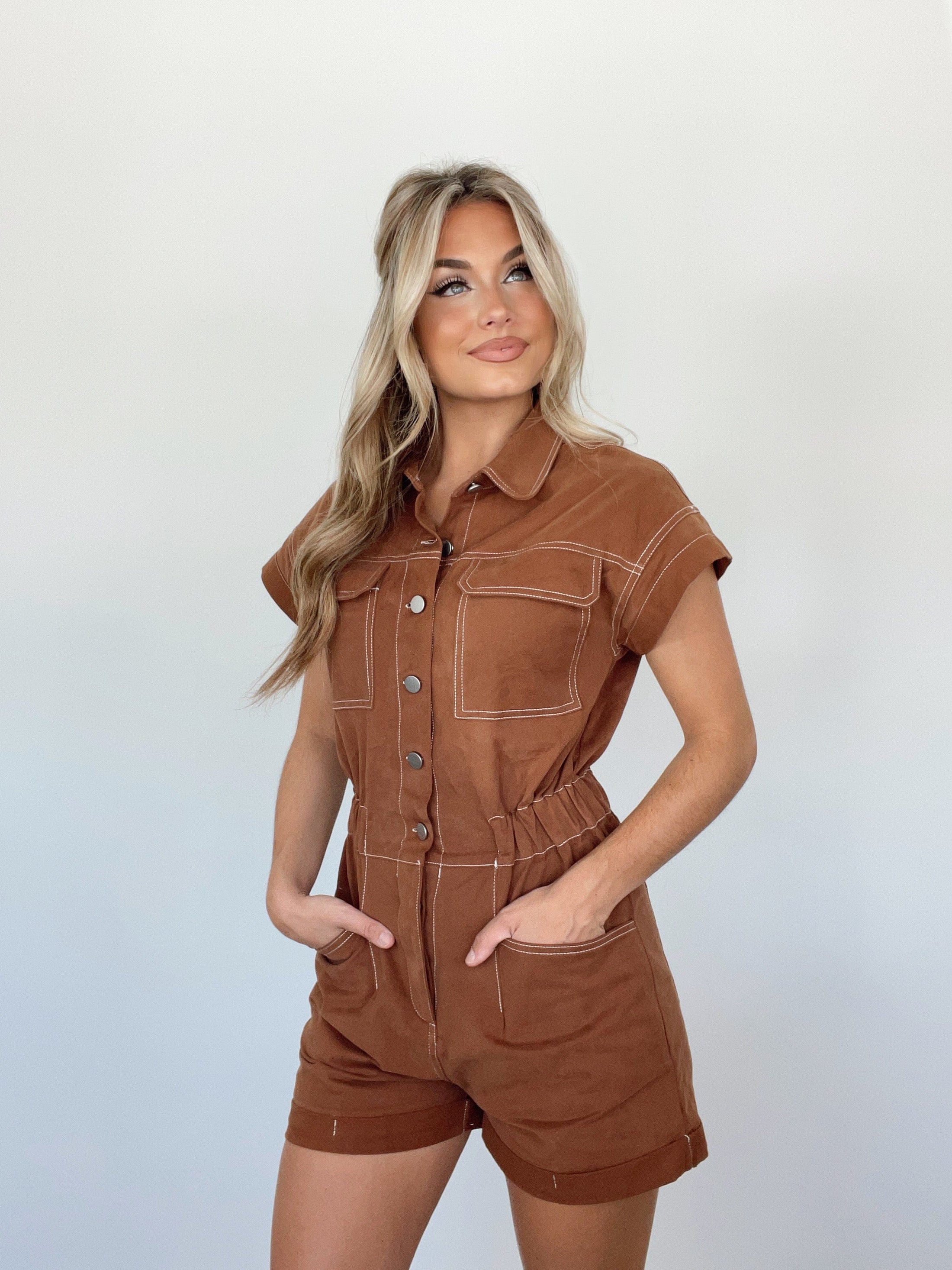 Off-Grid Denim Romper main image 0