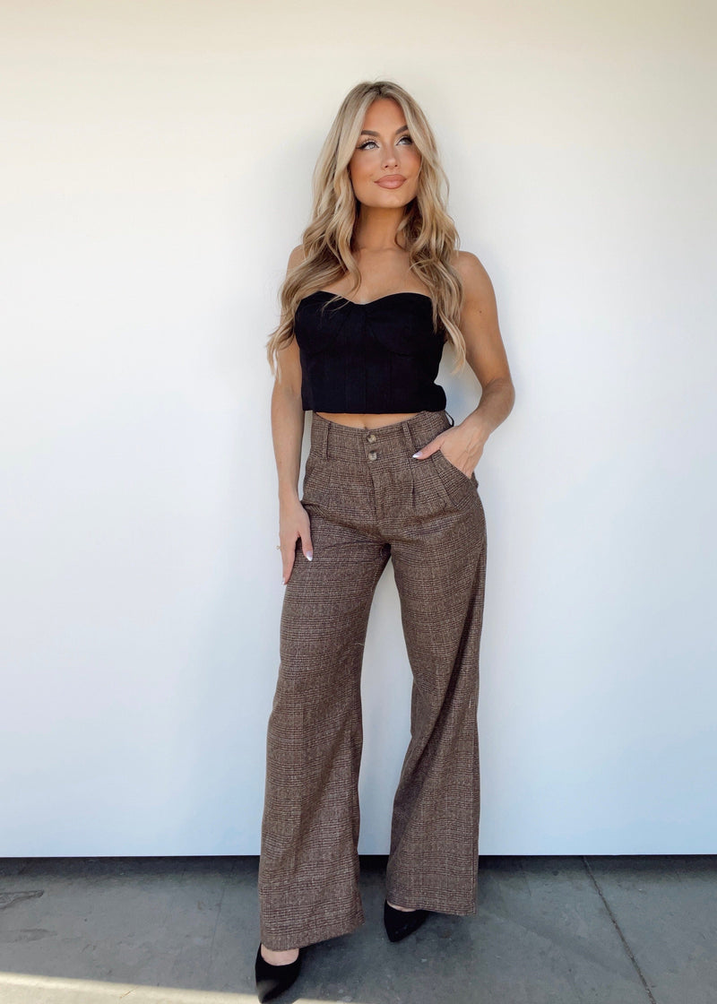 Brown Checkered Trousers – Lane 201