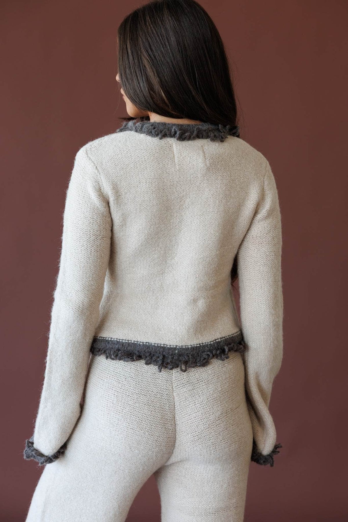 Oatmeal cardigan sweater