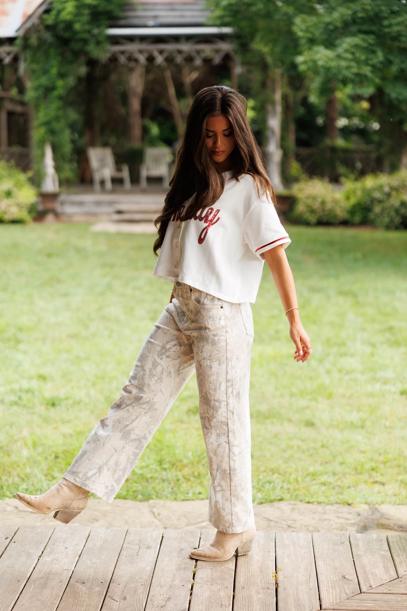 Camo Curve Barrel Jeans