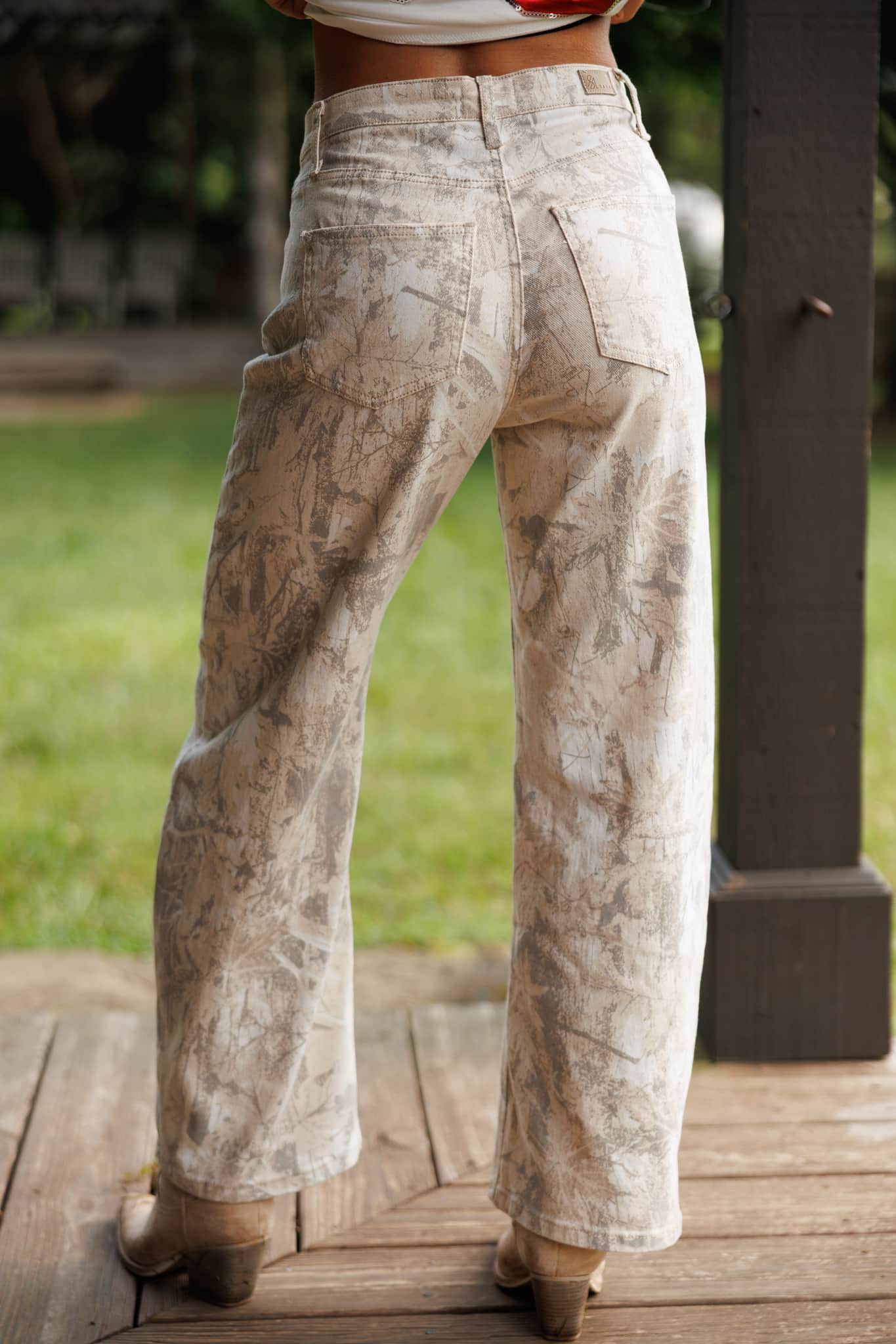 Camo Curve Barrel Jeans