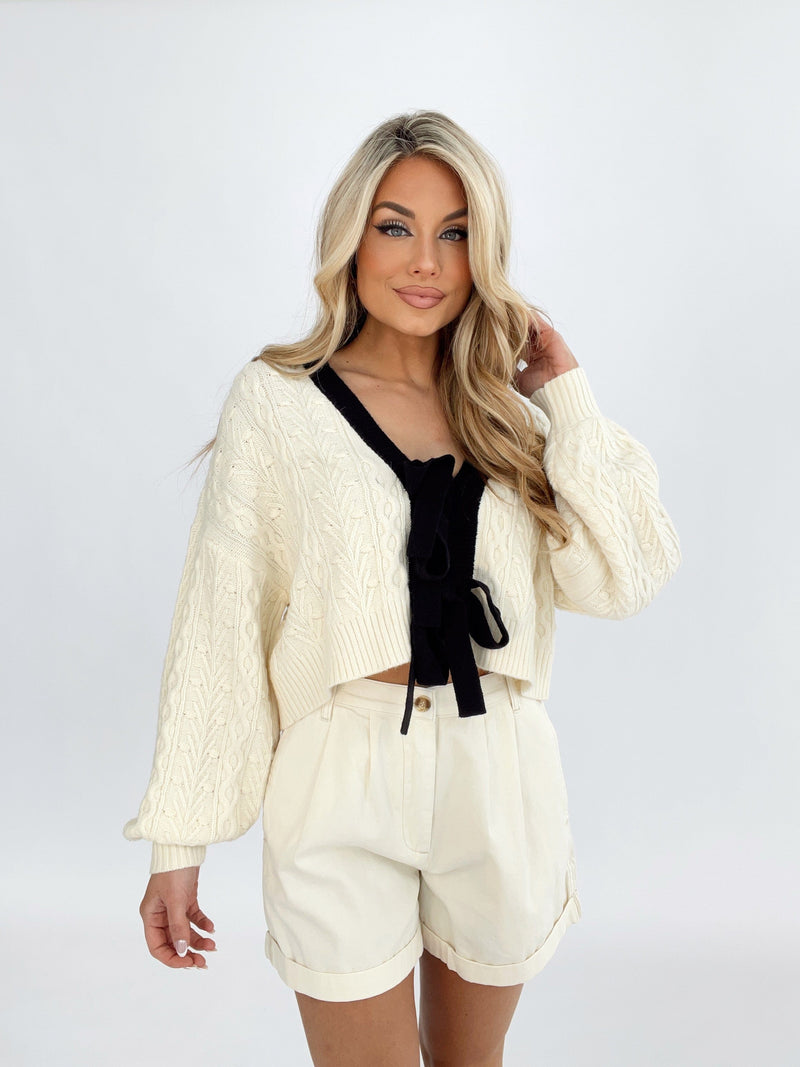 Chic Bow Charm Cardigan ACOA