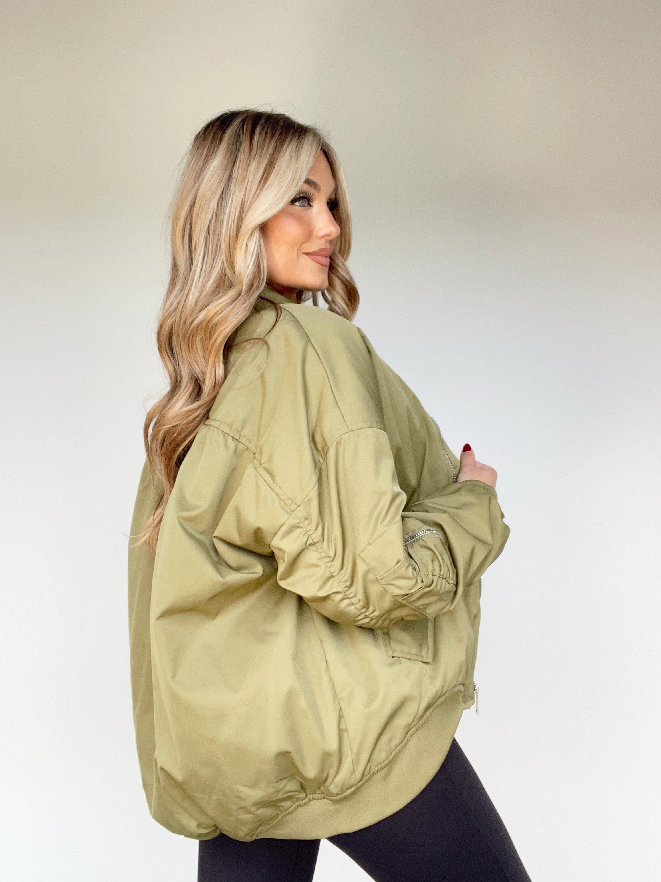 CJ11005A olive bomber jacket Cloud Ten