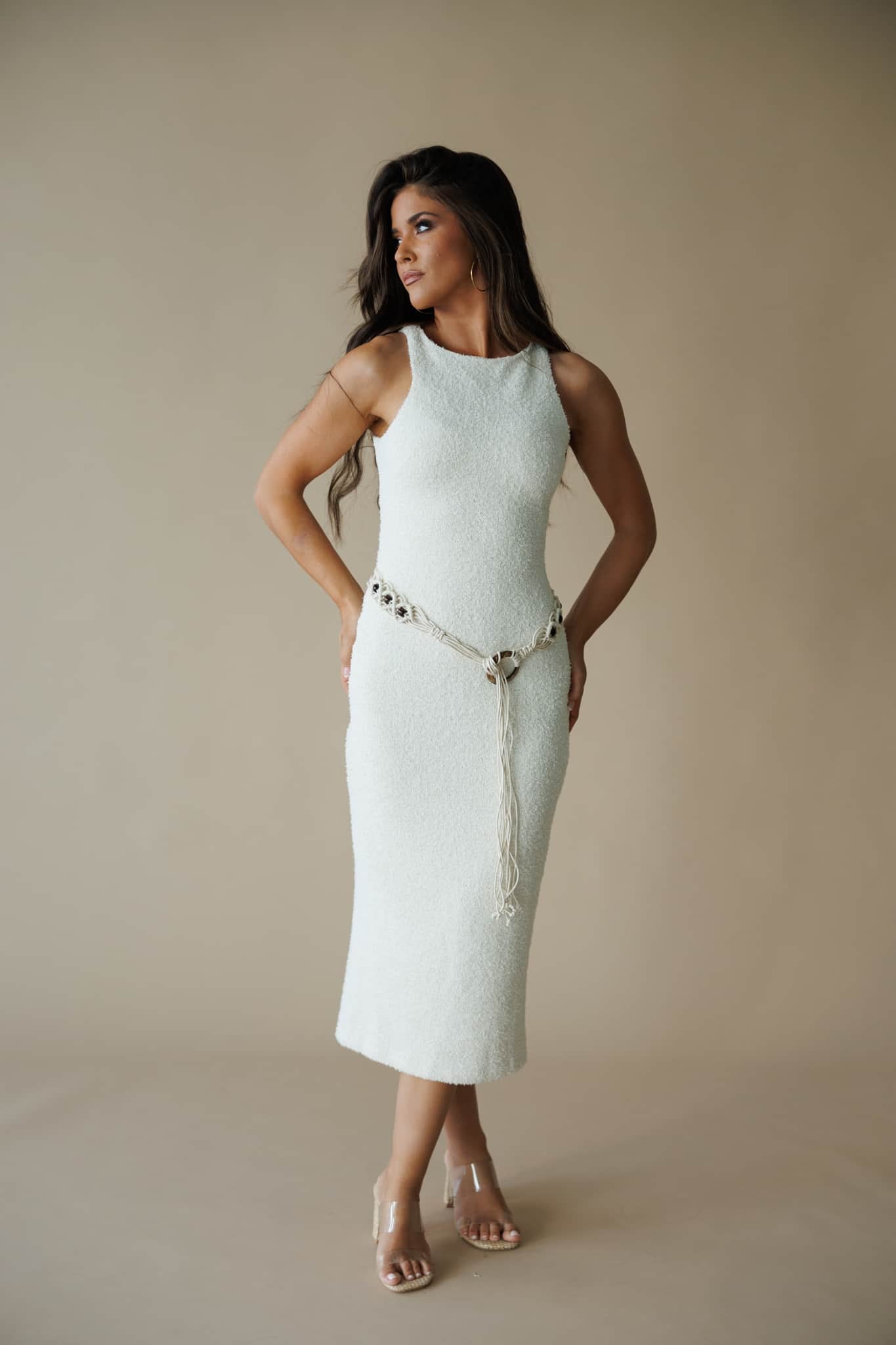 Coastal Resort Belted Dress