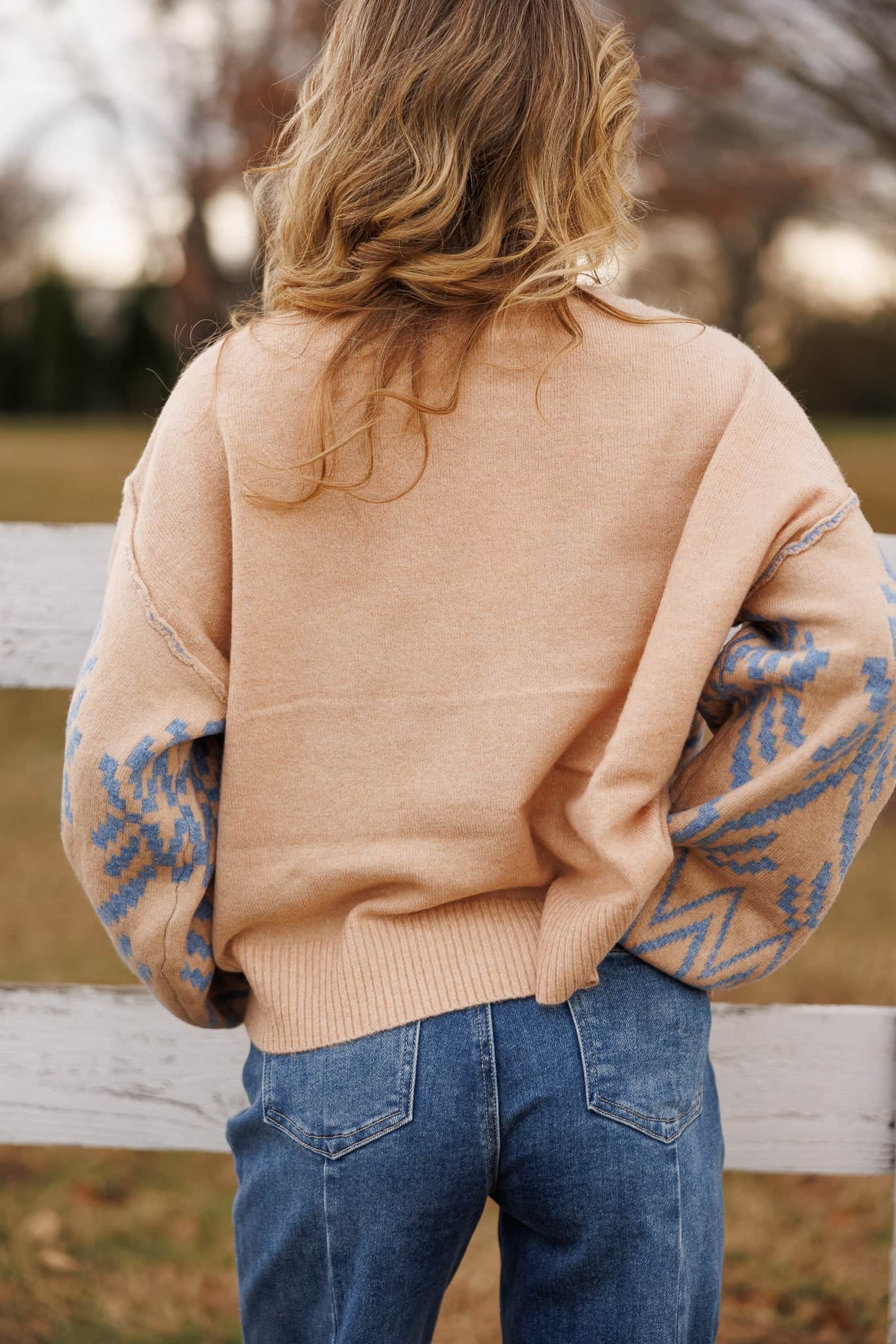 Cream Alpine Knit Sweater
