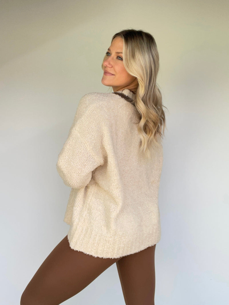 CSW5710A-BR brown knit sweater Cloud Ten