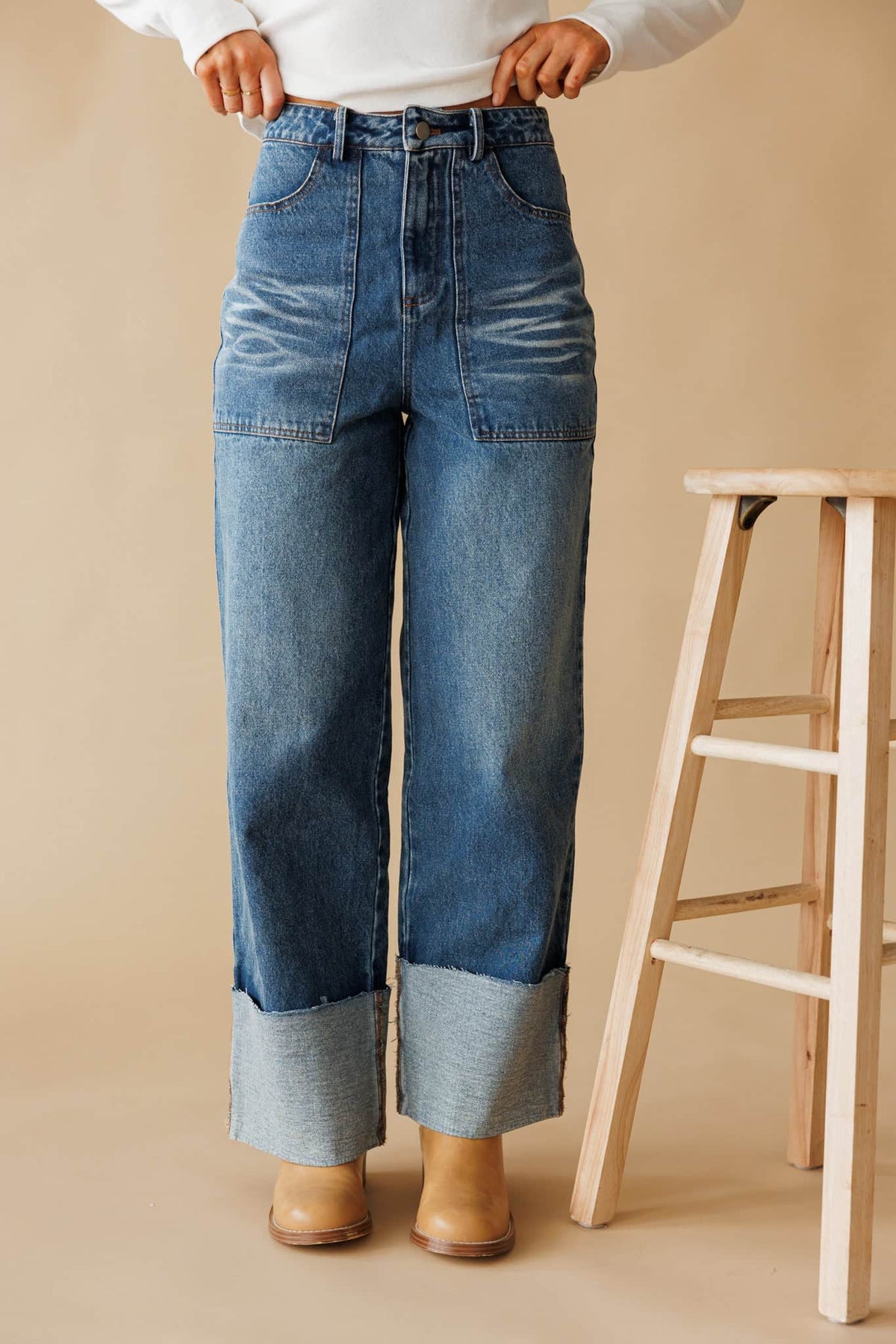 Cuffing Season Wide Leg Denim
