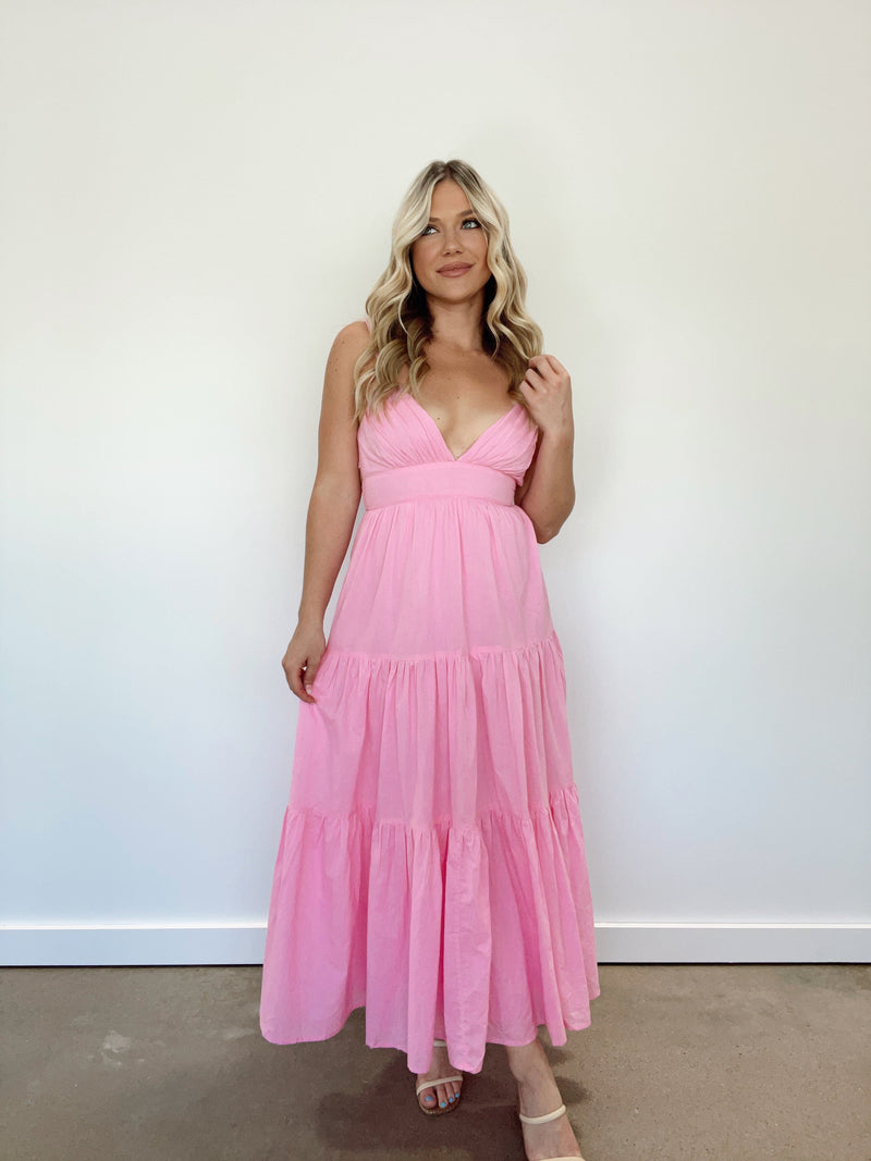 D8545 pink maxi dress In The Beginning